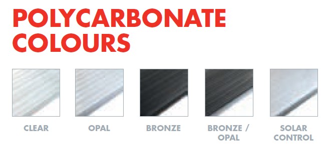 Polycarbonate roof colours